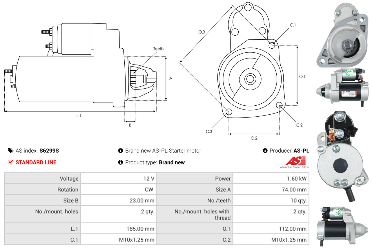 starteris - S6299S AS-PL