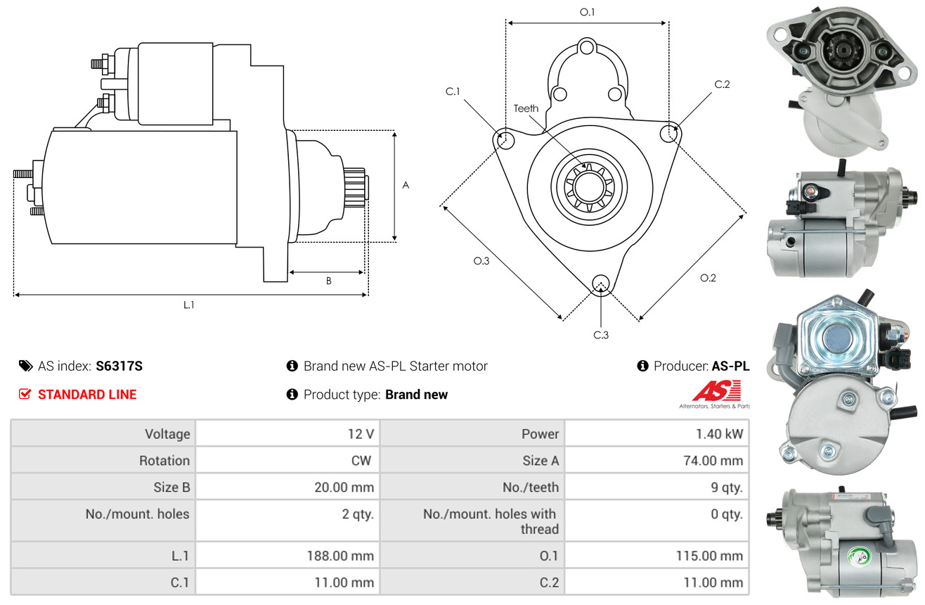 Starter - S6317S AS-PL