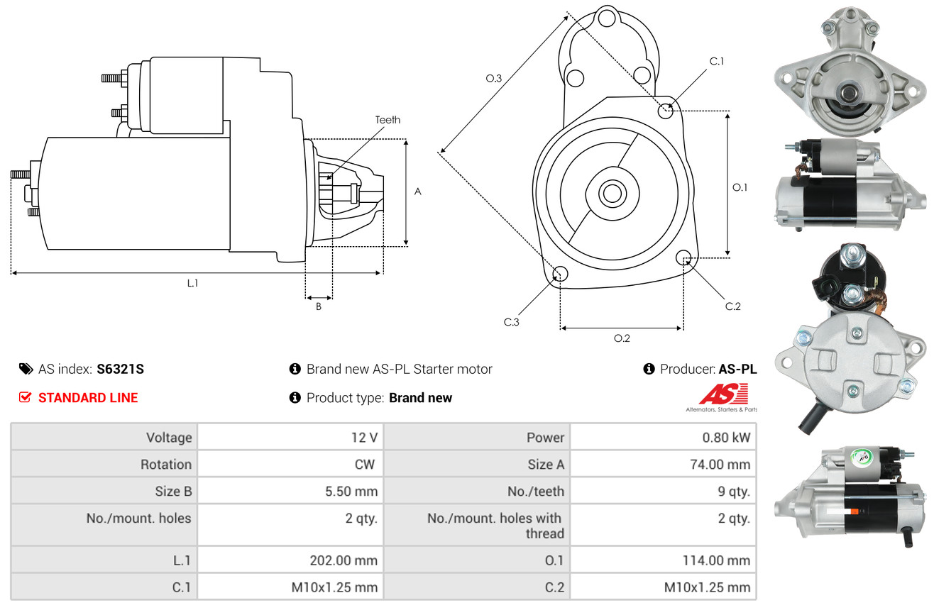 Starter - S6321S AS-PL