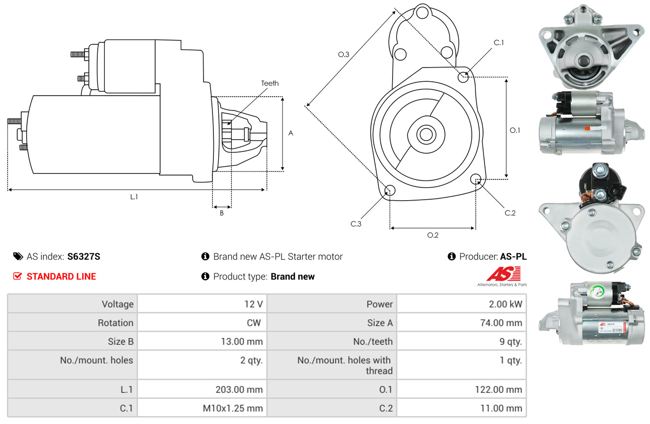 Starter - S6327S AS-PL