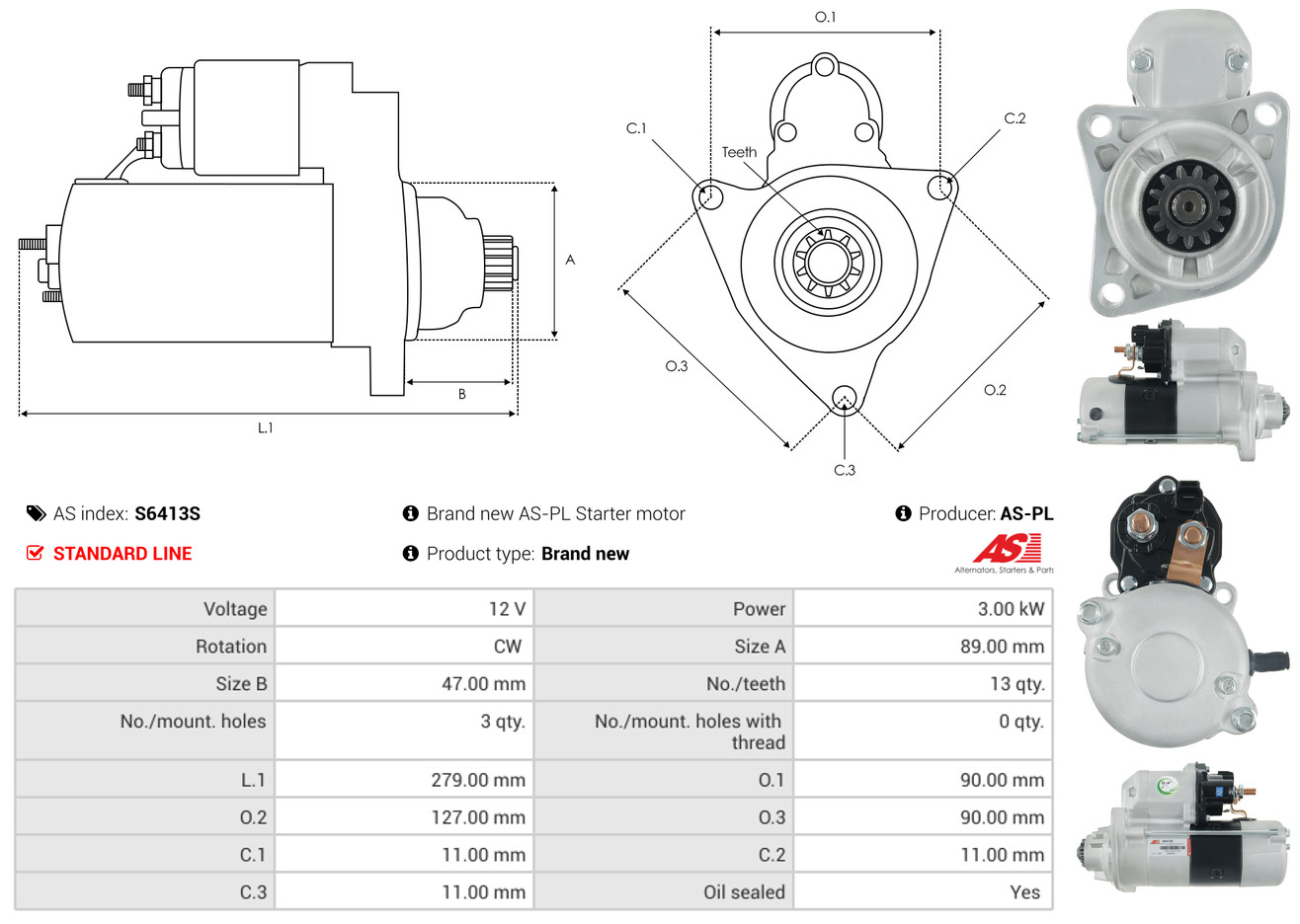 Starter - S6413S AS-PL