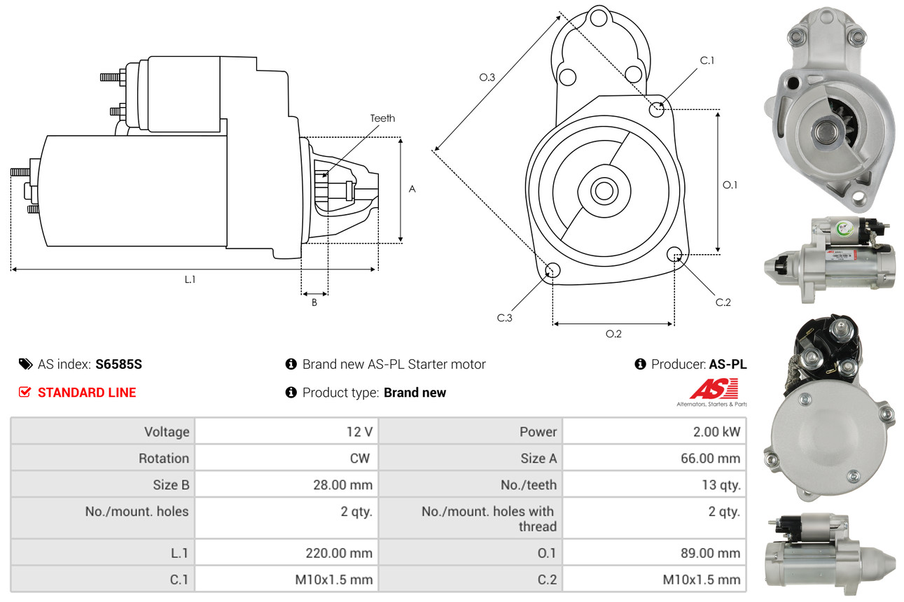 Alternator Regulator - ARE5018 AS-PL