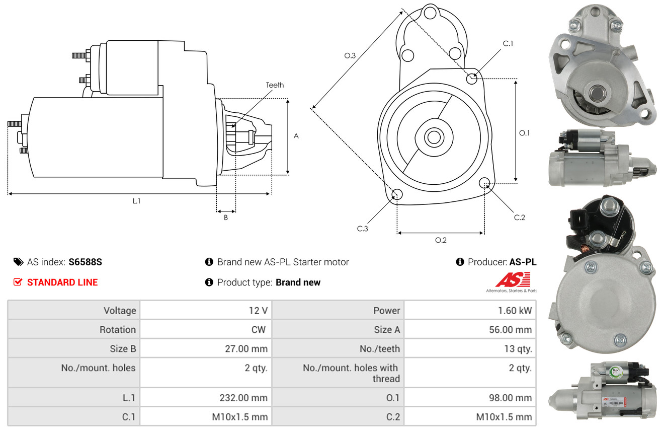 Alternator Regulator - ARE2006 AS-PL