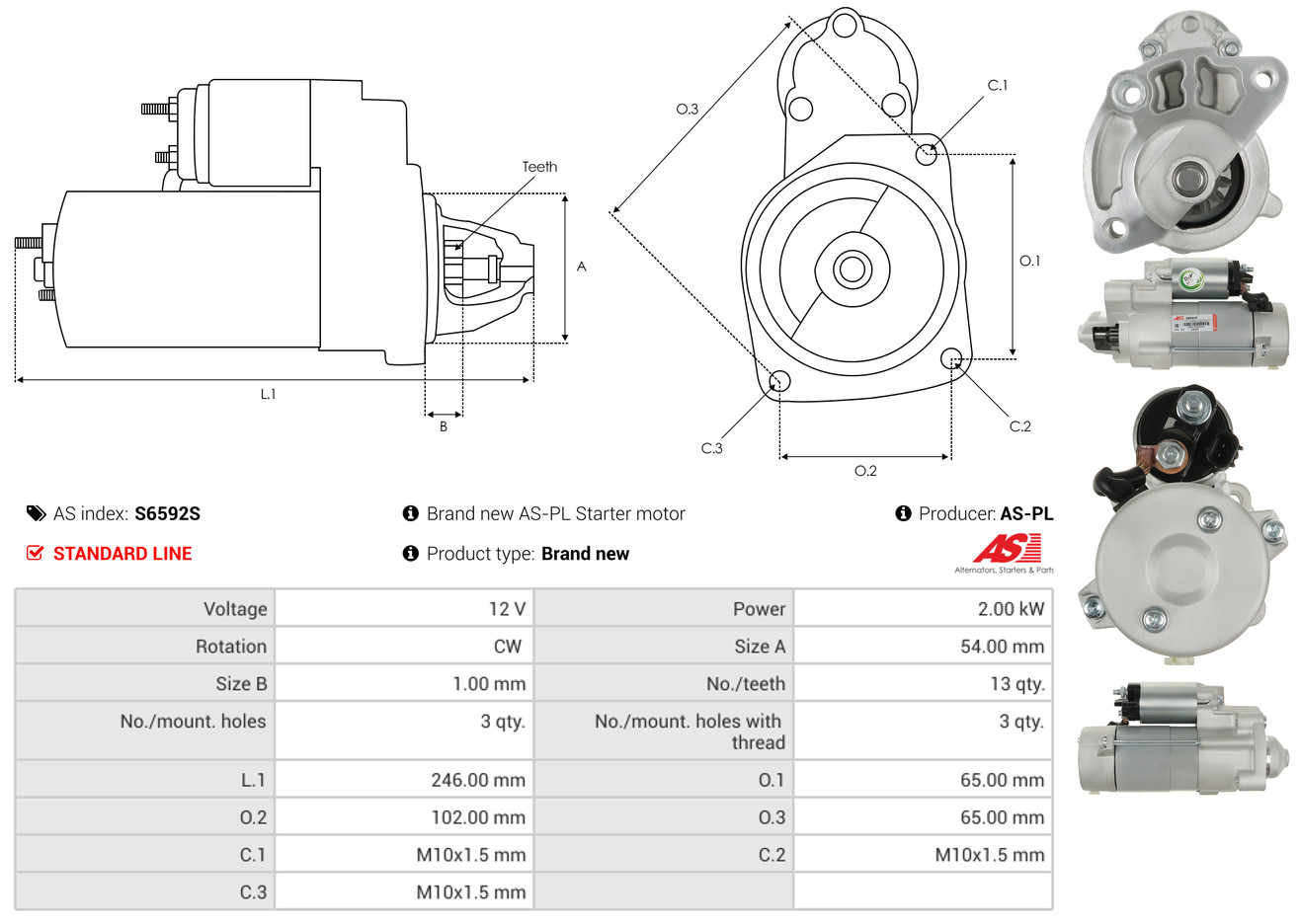 Freilaufgetriebe, Starter - SD0108 AS-PL