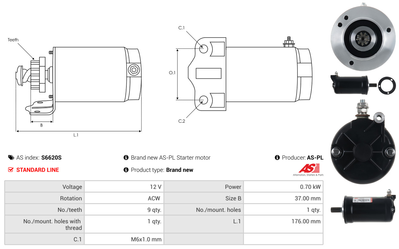 Freewheel Gear, starter - SD6005 AS-PL