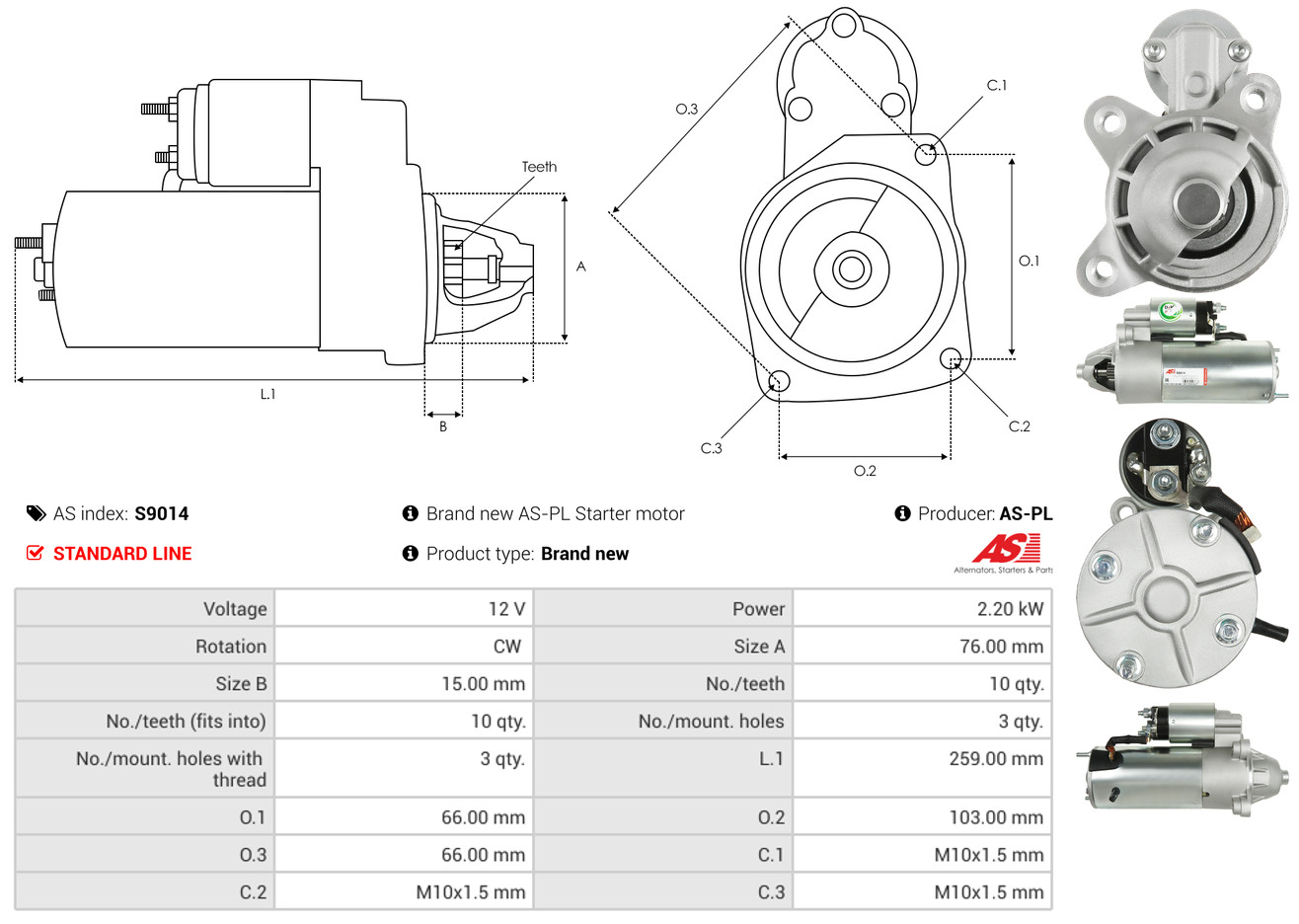 Starter - S9014 AS-PL