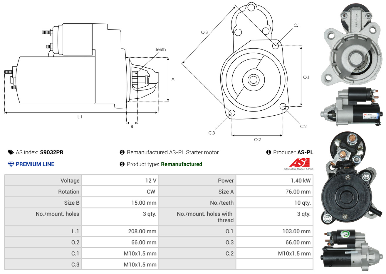 starteris - S9032PR AS-PL