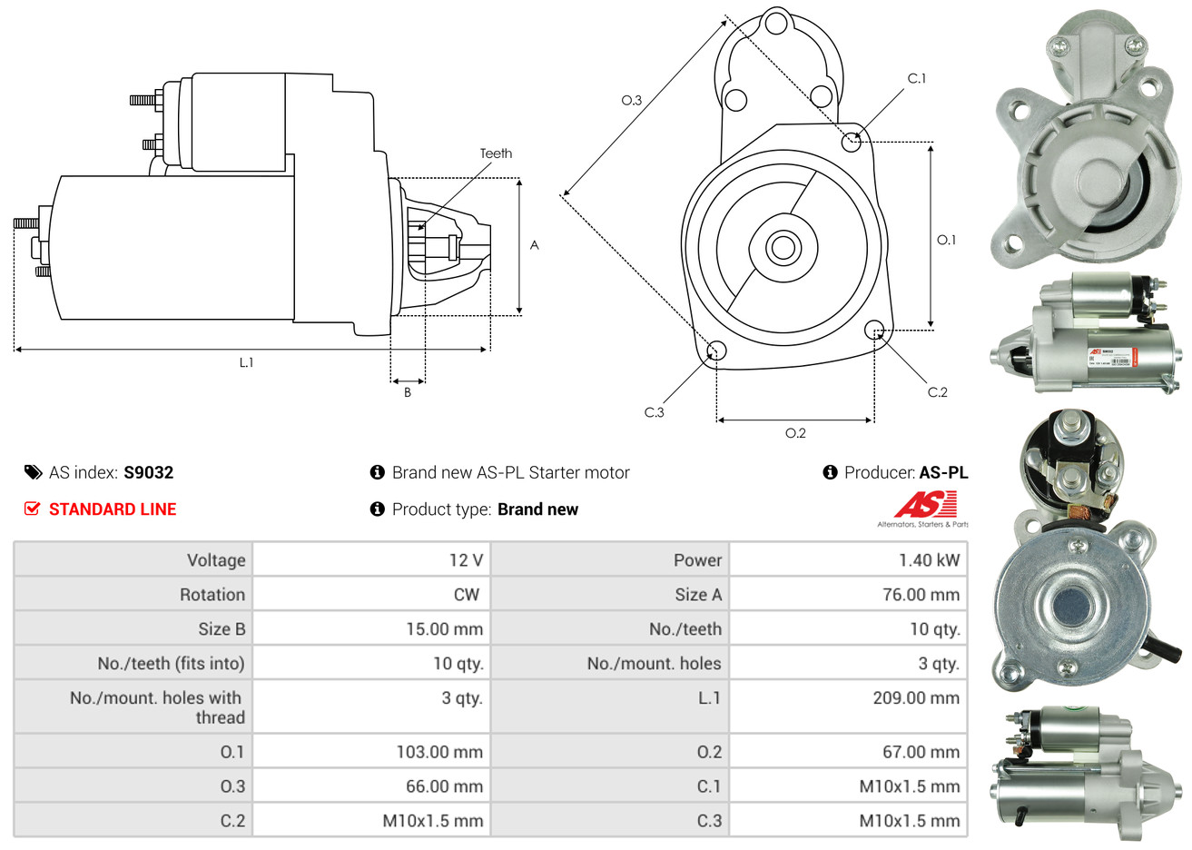 starteris - S9032 AS-PL