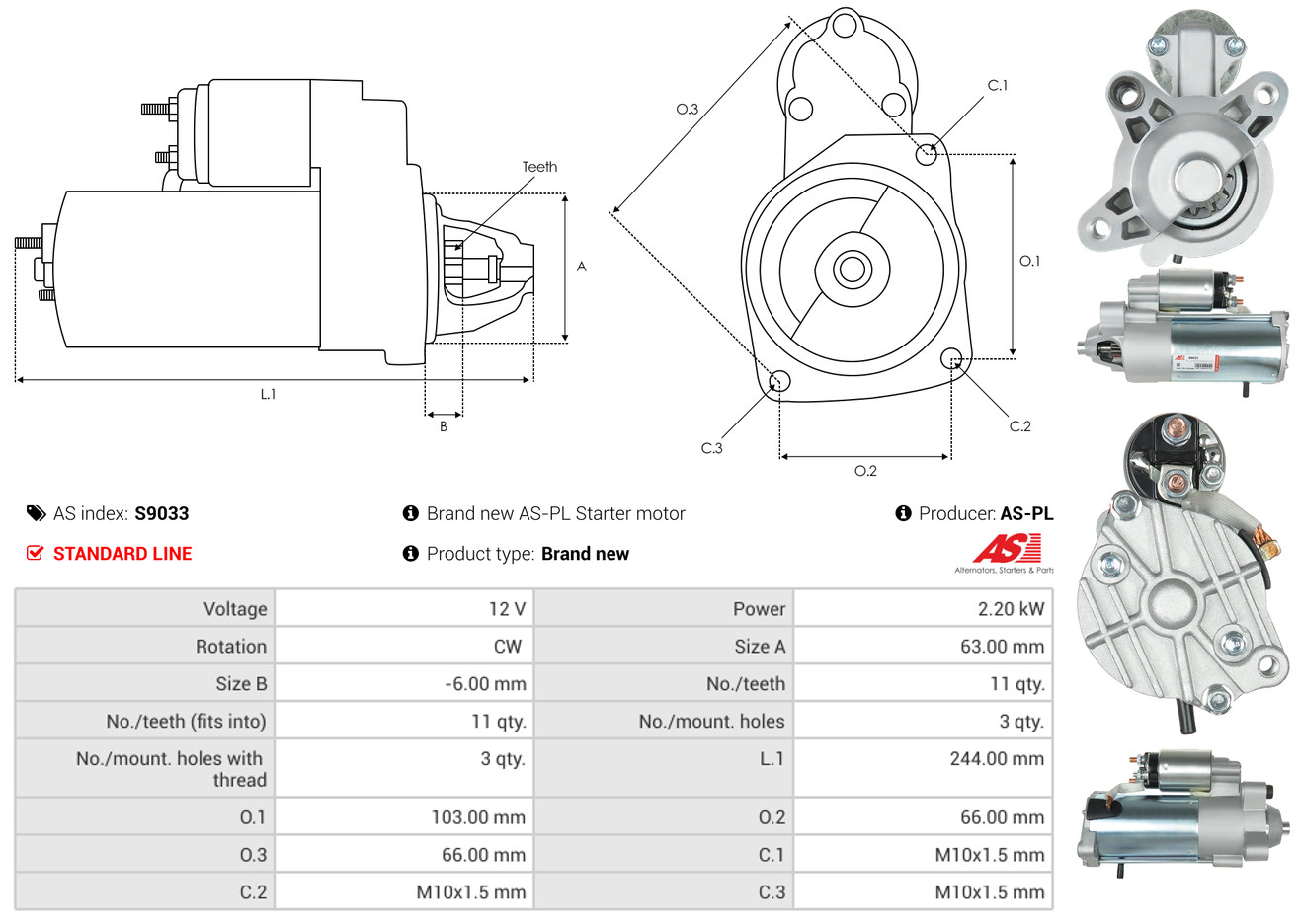 starteris - S9033 AS-PL