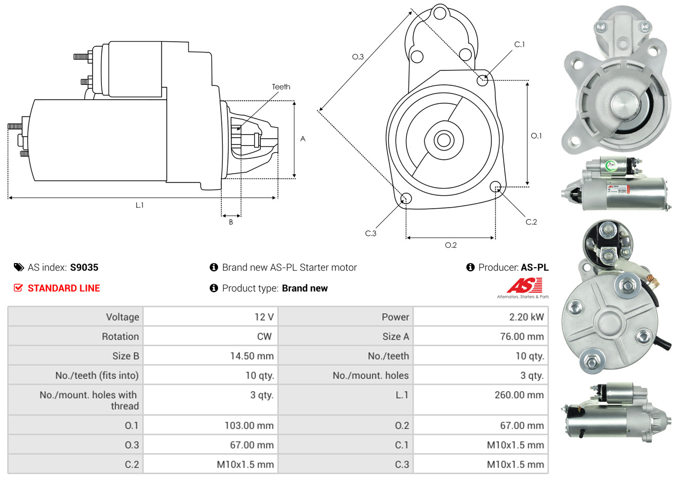 starteris - S9035 AS-PL