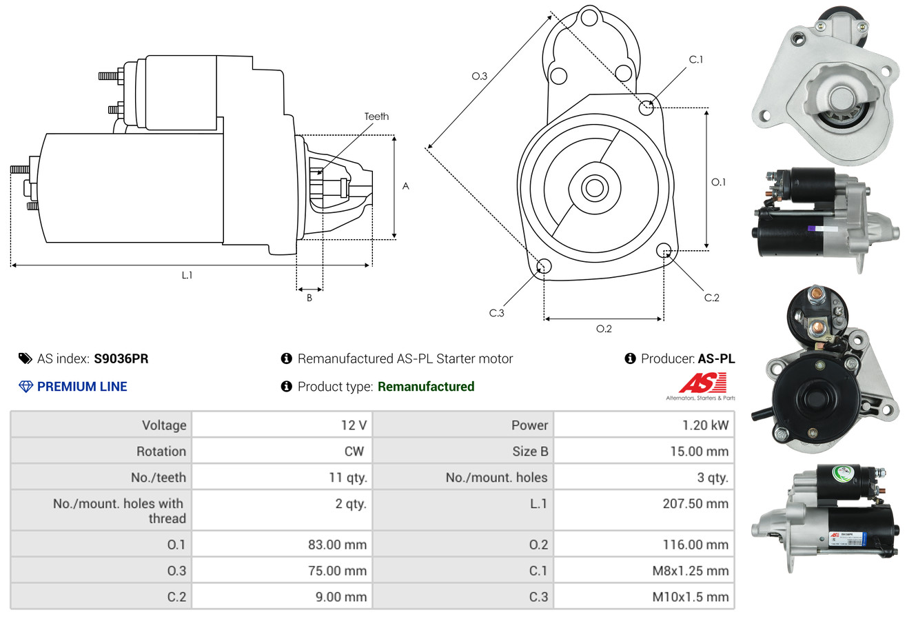 starteris - S9036PR AS-PL