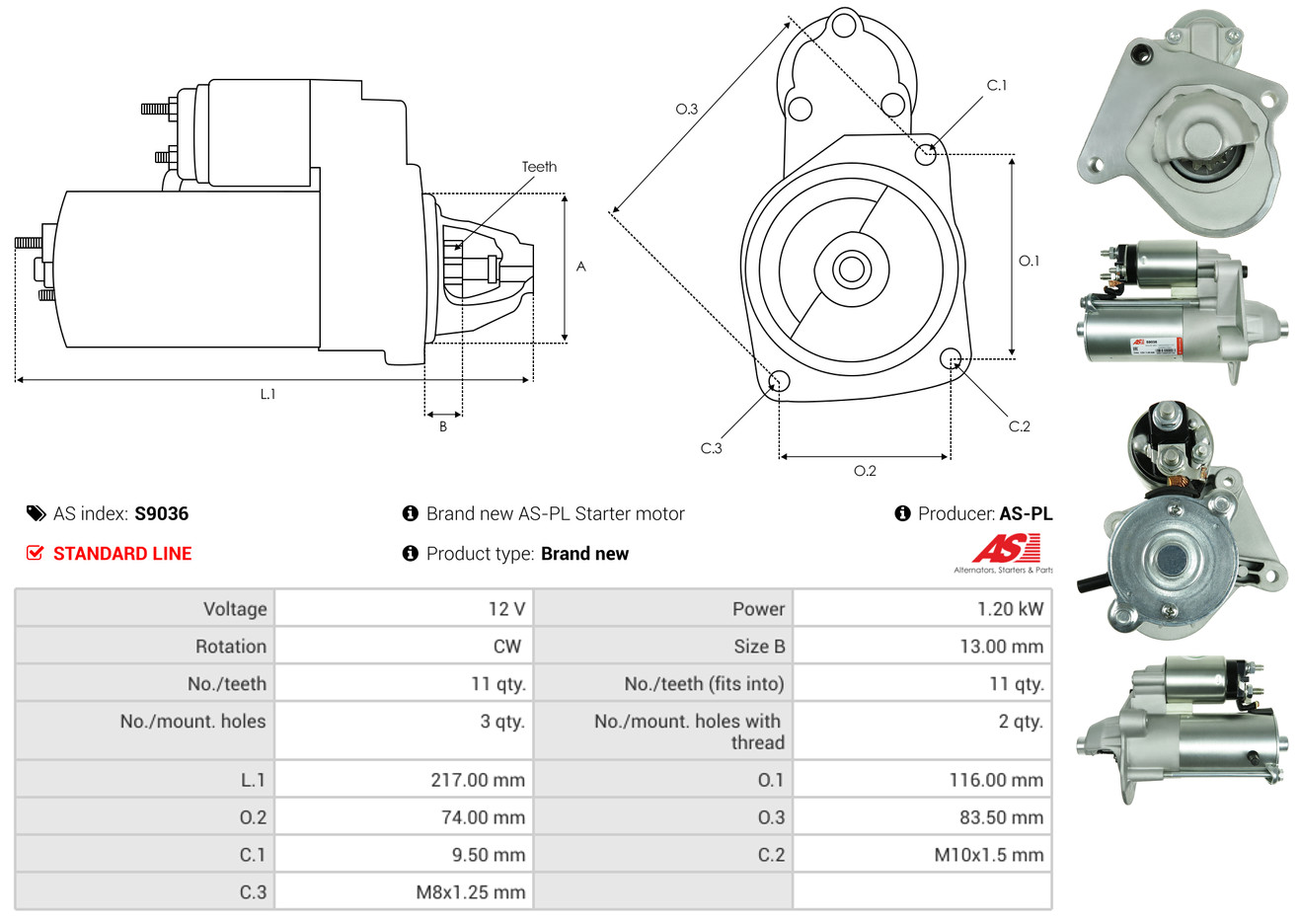 starteris - S9036 AS-PL