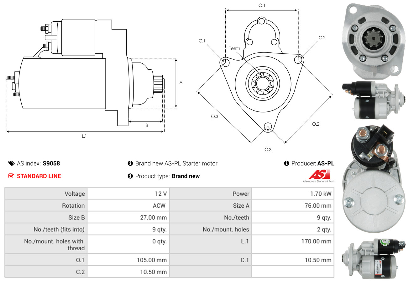 starteris - S9058 AS-PL