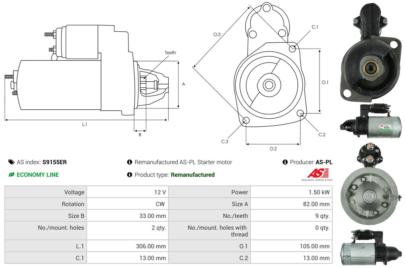 Starter - S9155ER AS-PL