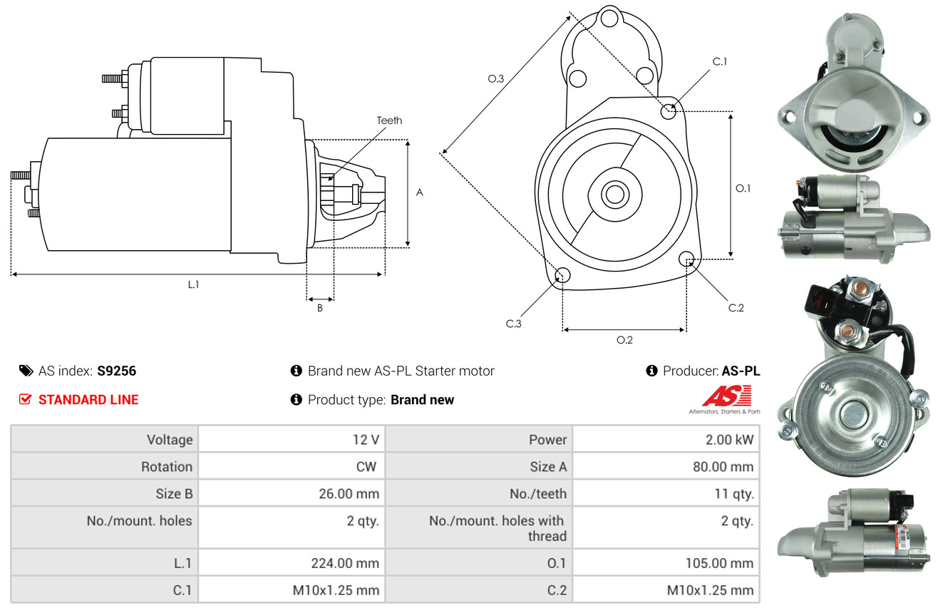 Starter - S9256 AS-PL