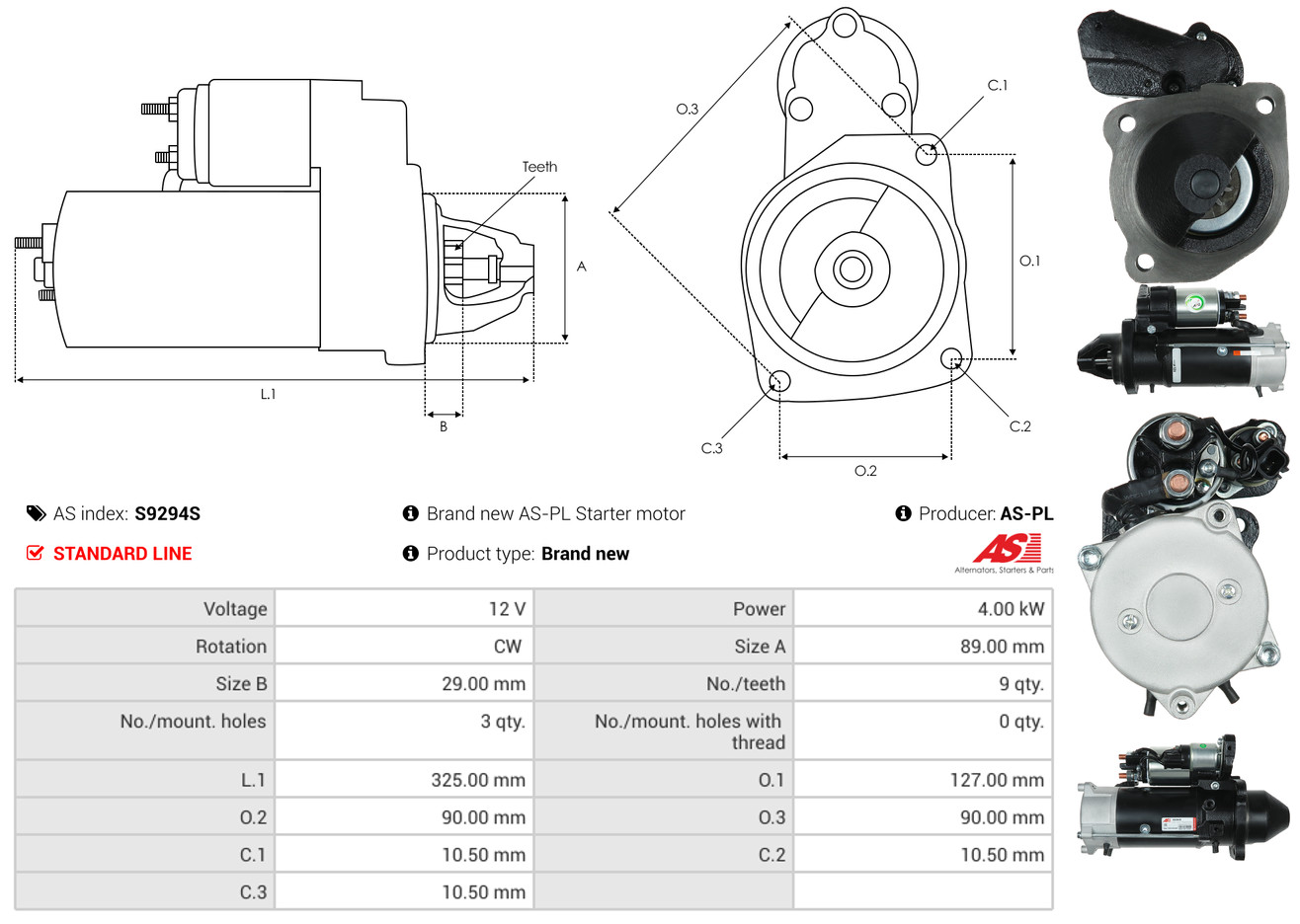 Starter - S9294S AS-PL
