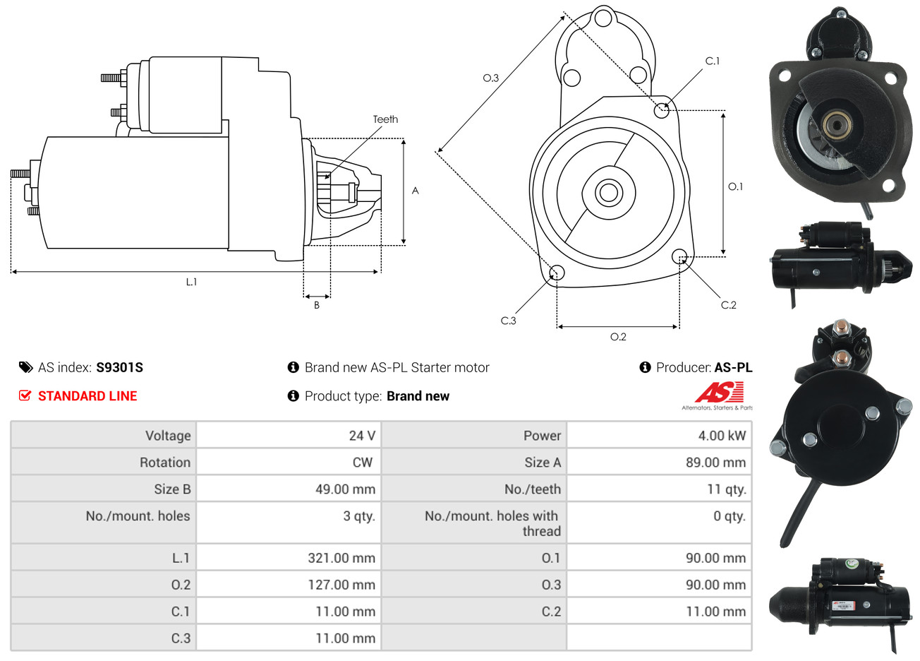 Starter - S9301S AS-PL