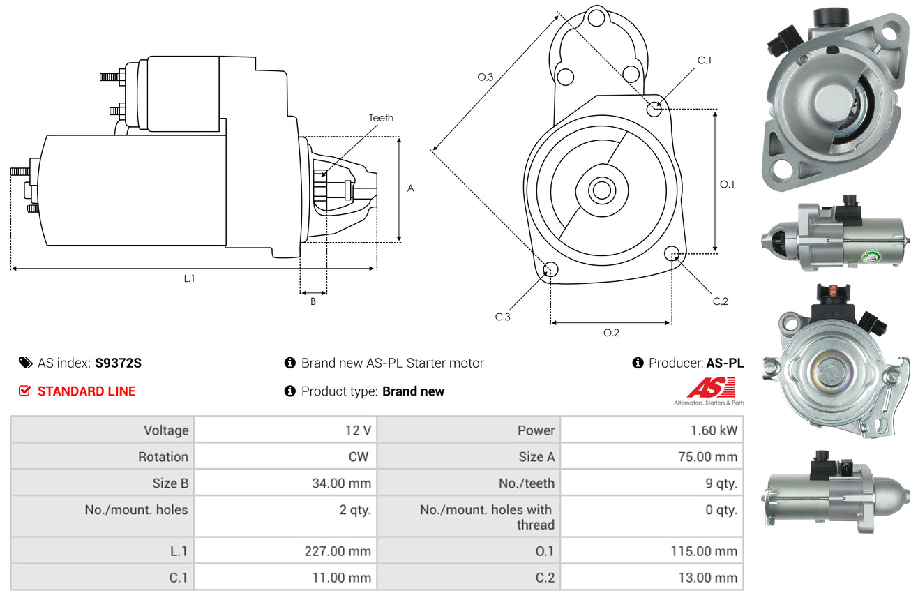 Starter - S9372S AS-PL