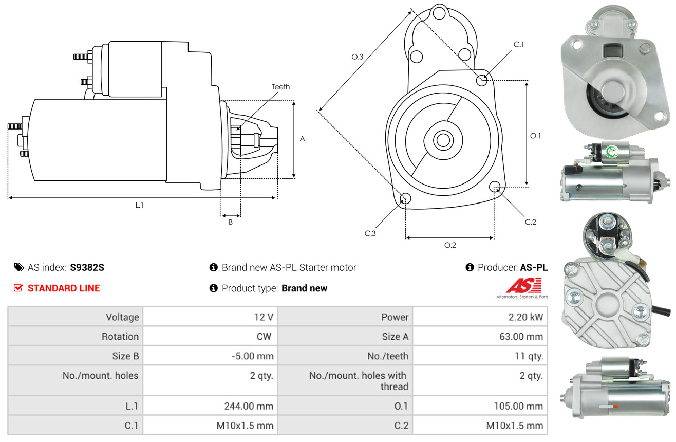 Starter - S9382S AS-PL