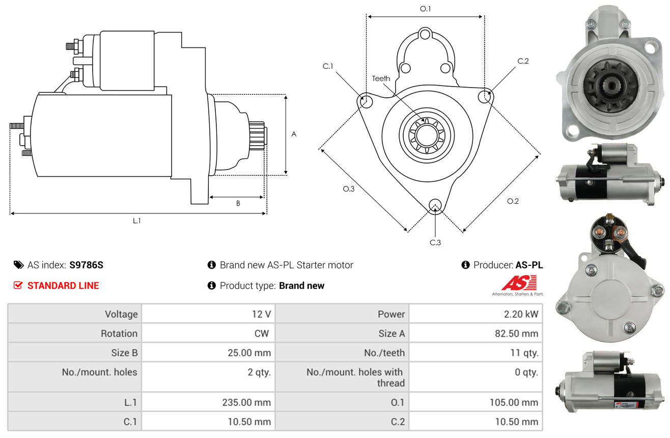 Armature, starter - SA2007 AS-PL