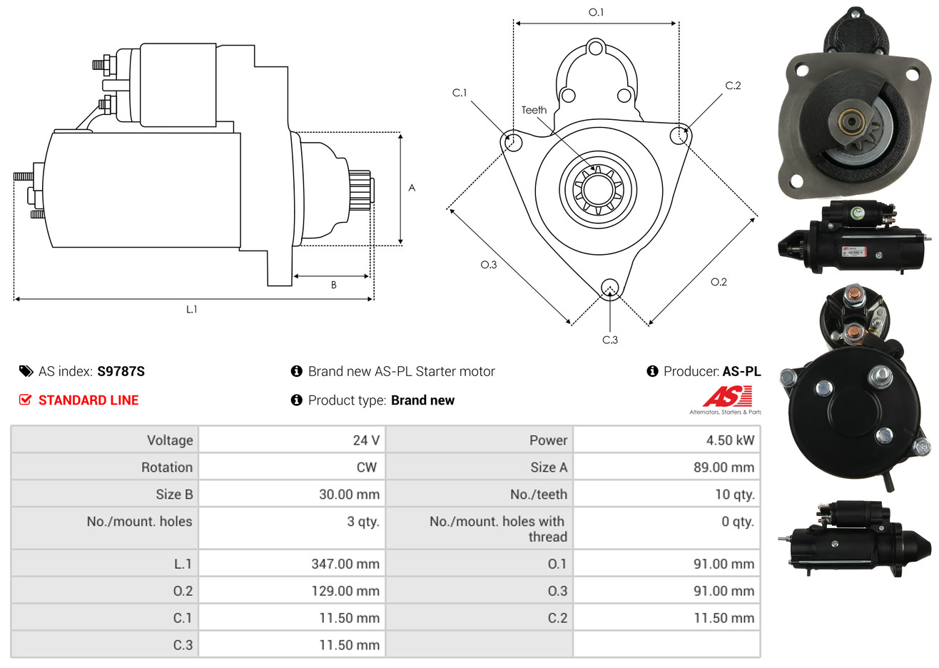 Alternator Regulator - ARE3004 AS-PL
