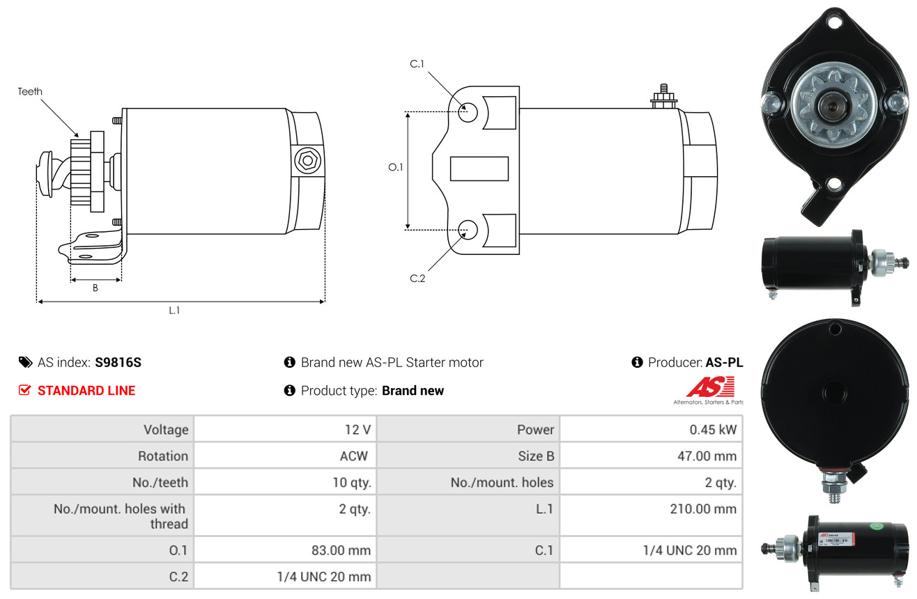 Armature, starter - SA3006 AS-PL