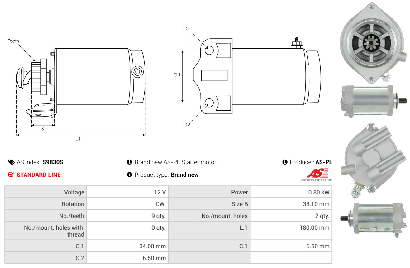 Freewheel Gear, starter - SD5001 AS-PL