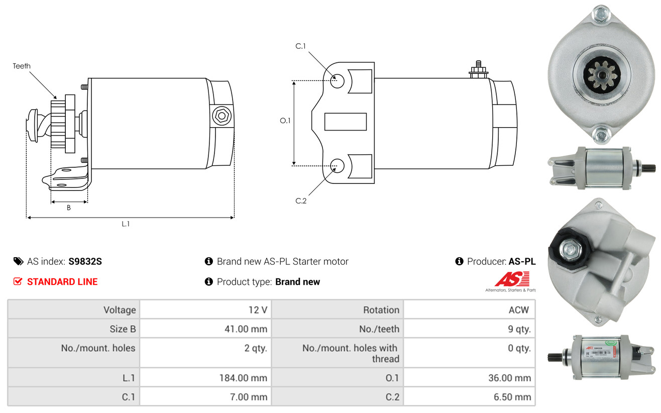 Freewheel Gear, starter - SD5008 AS-PL