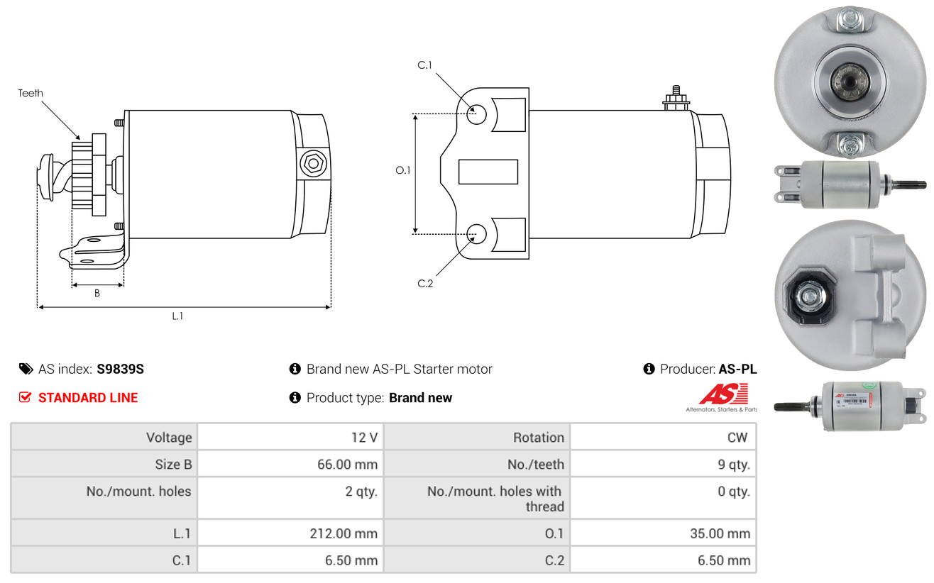 Freewheel Gear, starter - SD6003 AS-PL