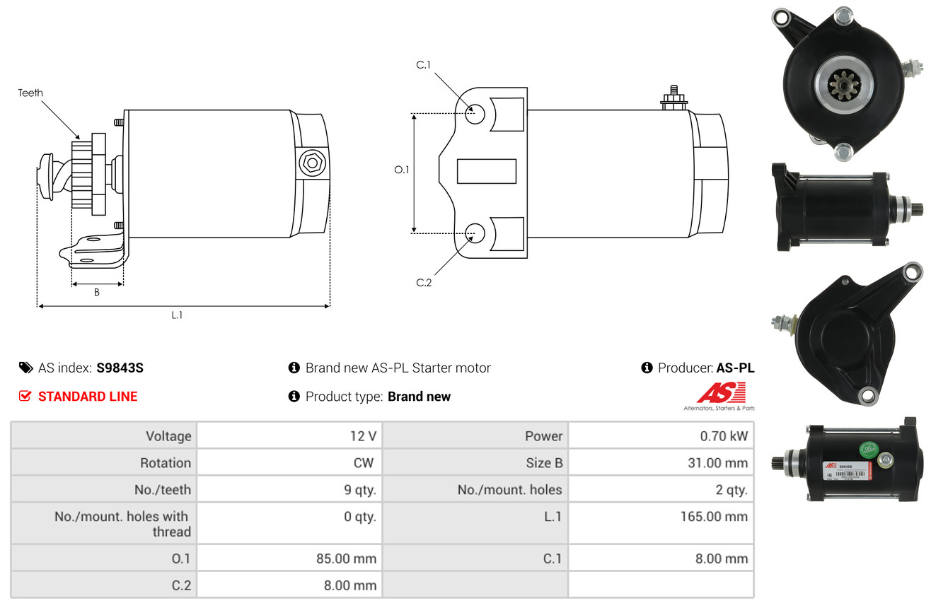 Freewheel Gear, starter - SD5025 AS-PL