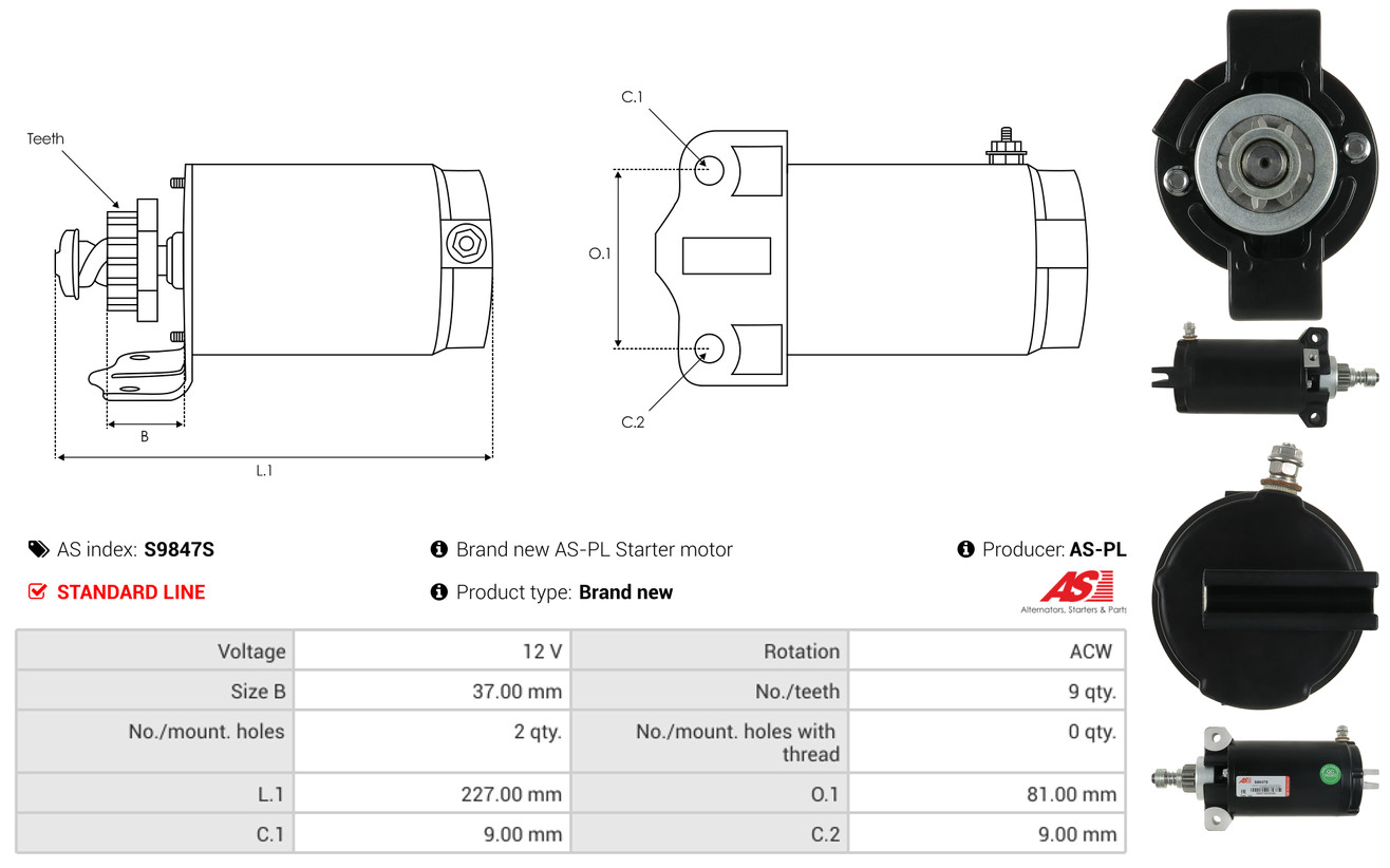 Freewheel Gear, starter - SD6003 AS-PL
