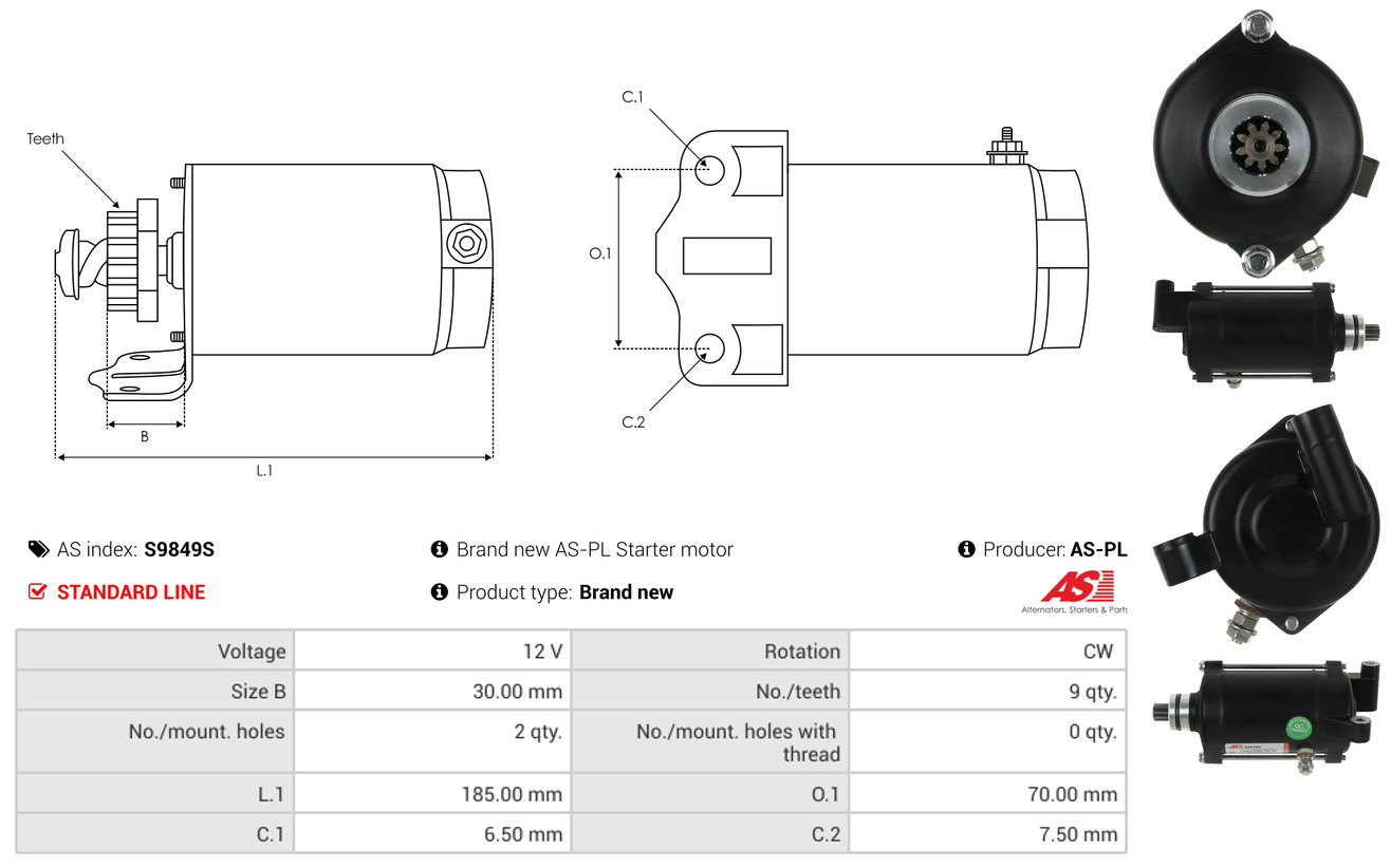 Freewheel Gear, starter - SD5002 AS-PL