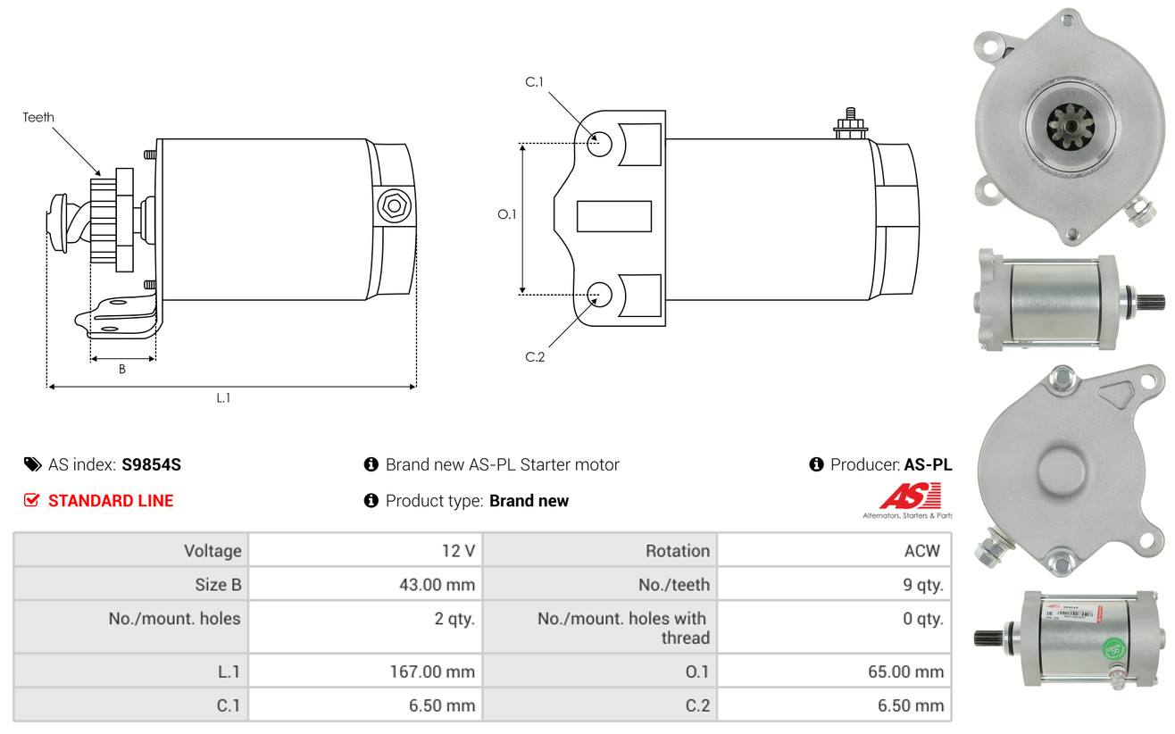 Freewheel Gear, starter - SD5026 AS-PL