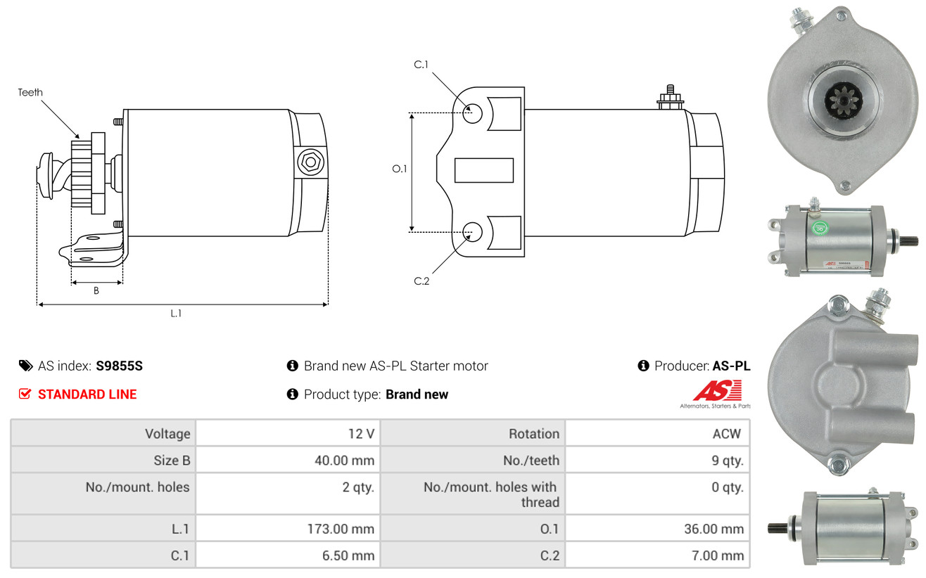 Freewheel Gear, starter - SD5013 AS-PL