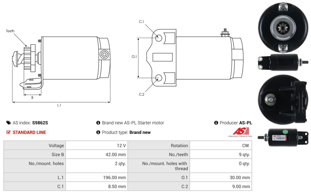 Freewheel Gear, starter - SD6005 AS-PL