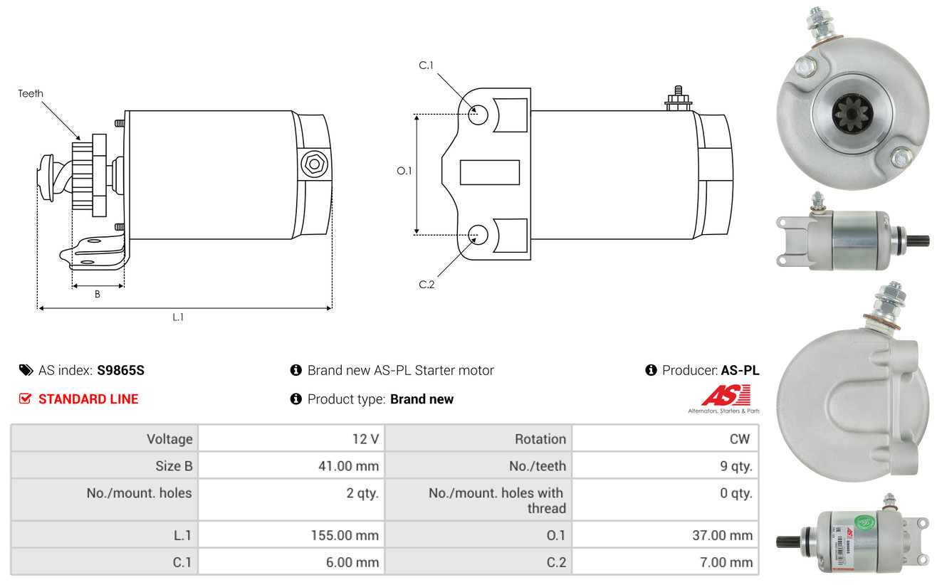Freewheel Gear, starter - SD6020 AS-PL