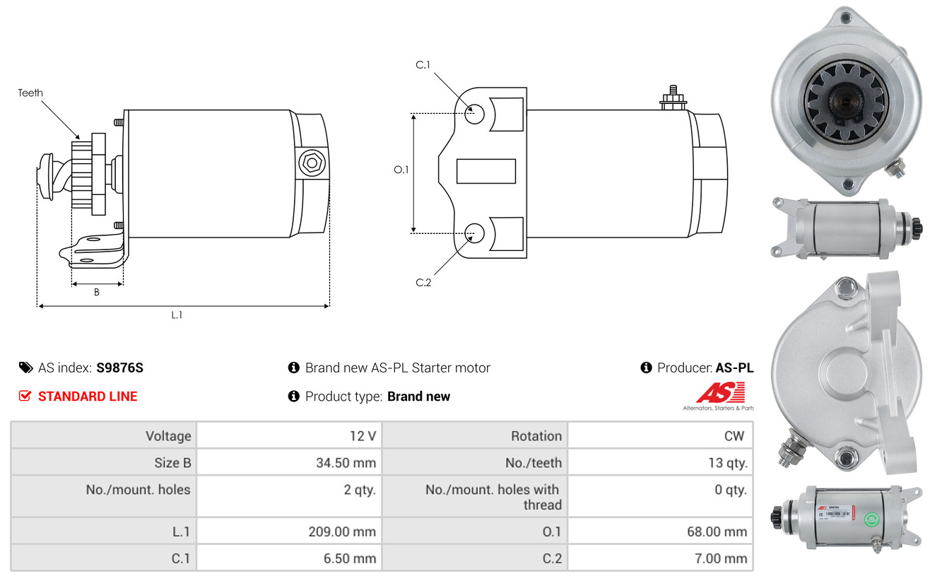 Freewheel Gear, starter - SD5026 AS-PL