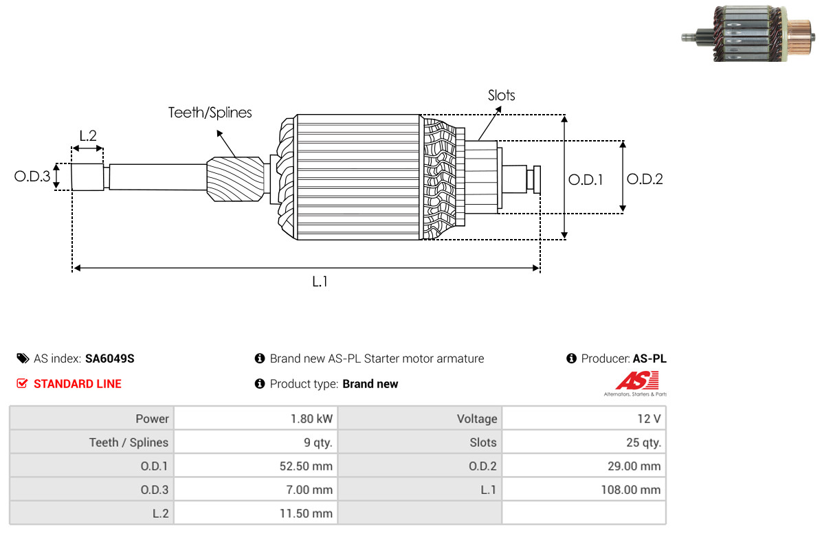 Alternator Regulator - ARE6009 AS-PL