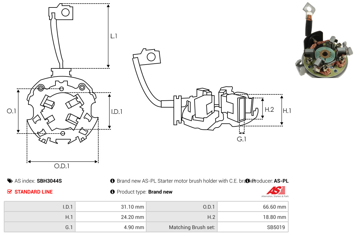 Alternator Regulator - ARE3012 AS-PL