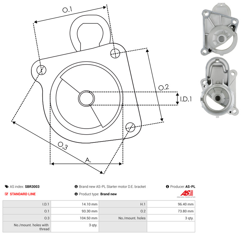 Starterdeckel, Vergaser - SBR3003 AS-PL