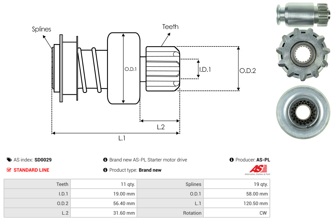 Starter - S0993(SEG) AS-PL