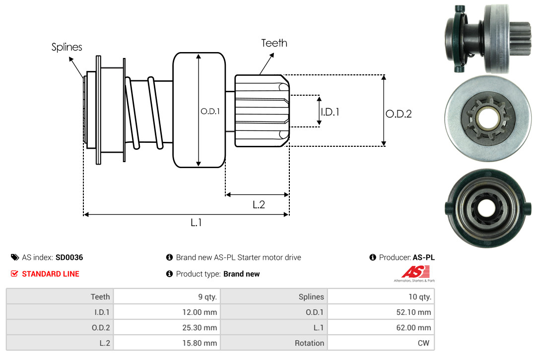Starter - S0989(SEG) AS-PL