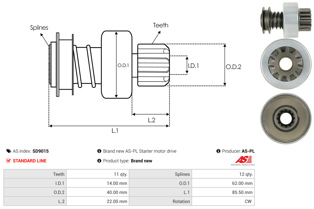 Alternatore - A3368S AS-PL