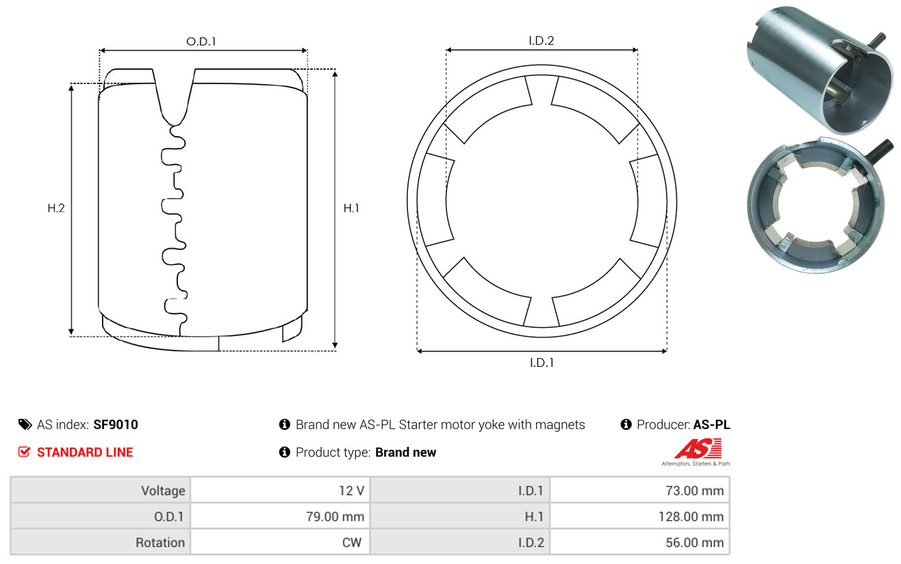 Field Winding, starter - SF9010 AS-PL
