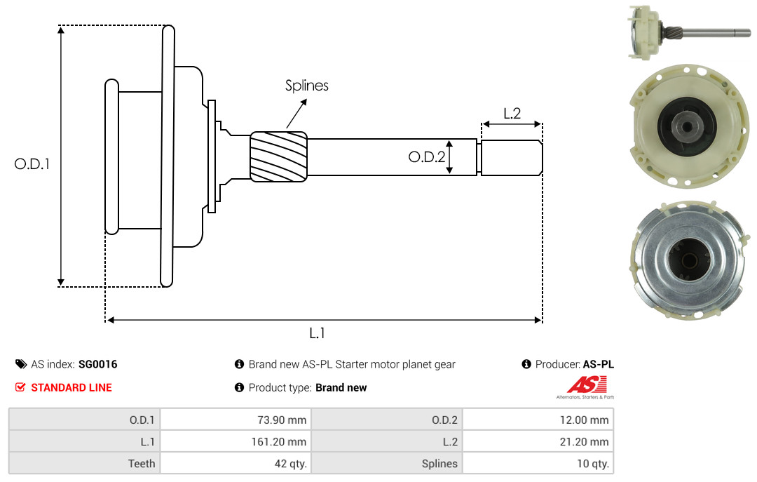 Alternatore - A01006S AS-PL