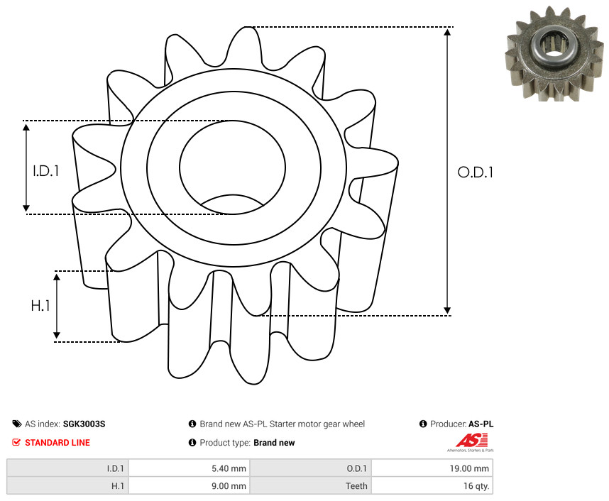 Alternator Regulator - ARE6009 AS-PL