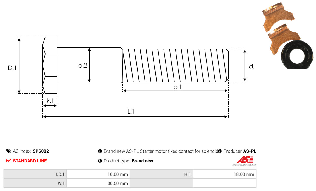 Reparatursatz, Starter - SP6002 AS-PL