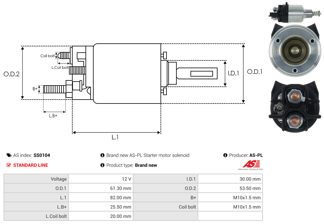 Elettromagnete, Motore d'avviamento - SS0104 AS-PL