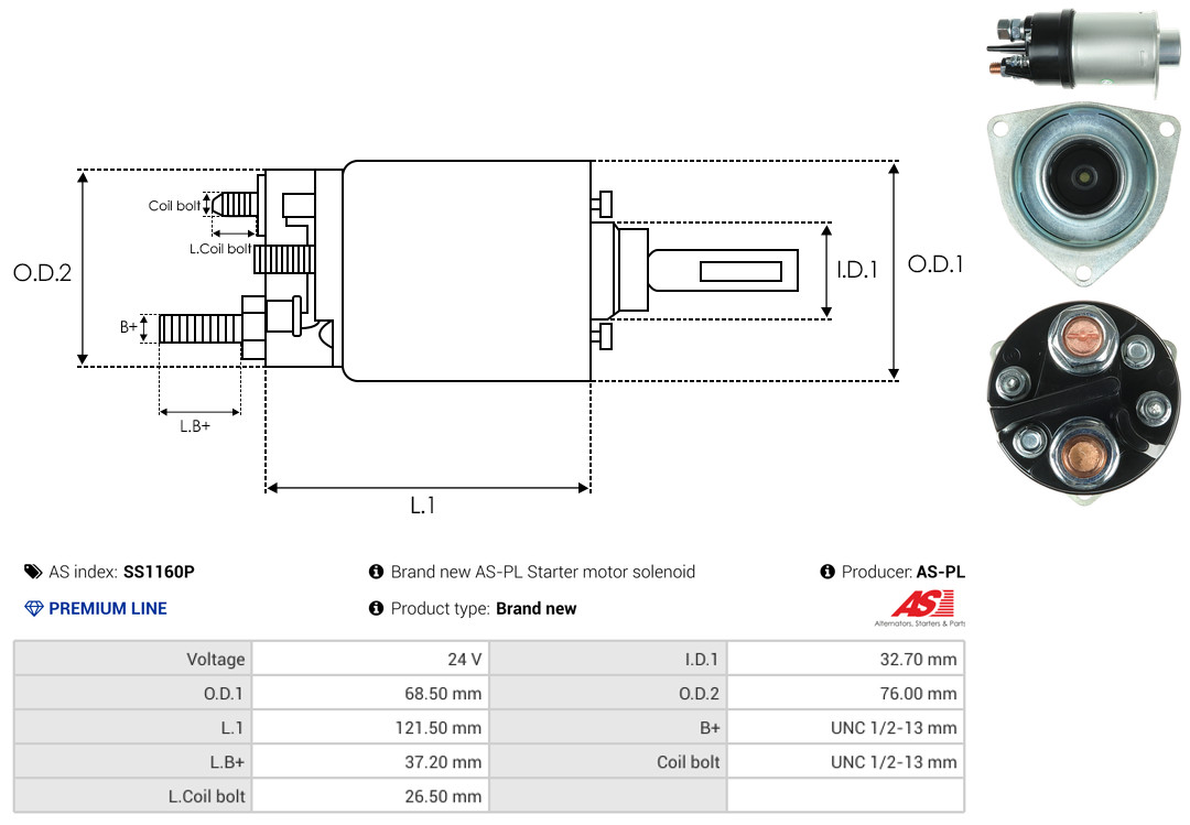 Elettromagnete, Motore d'avviamento - SS1160P AS-PL