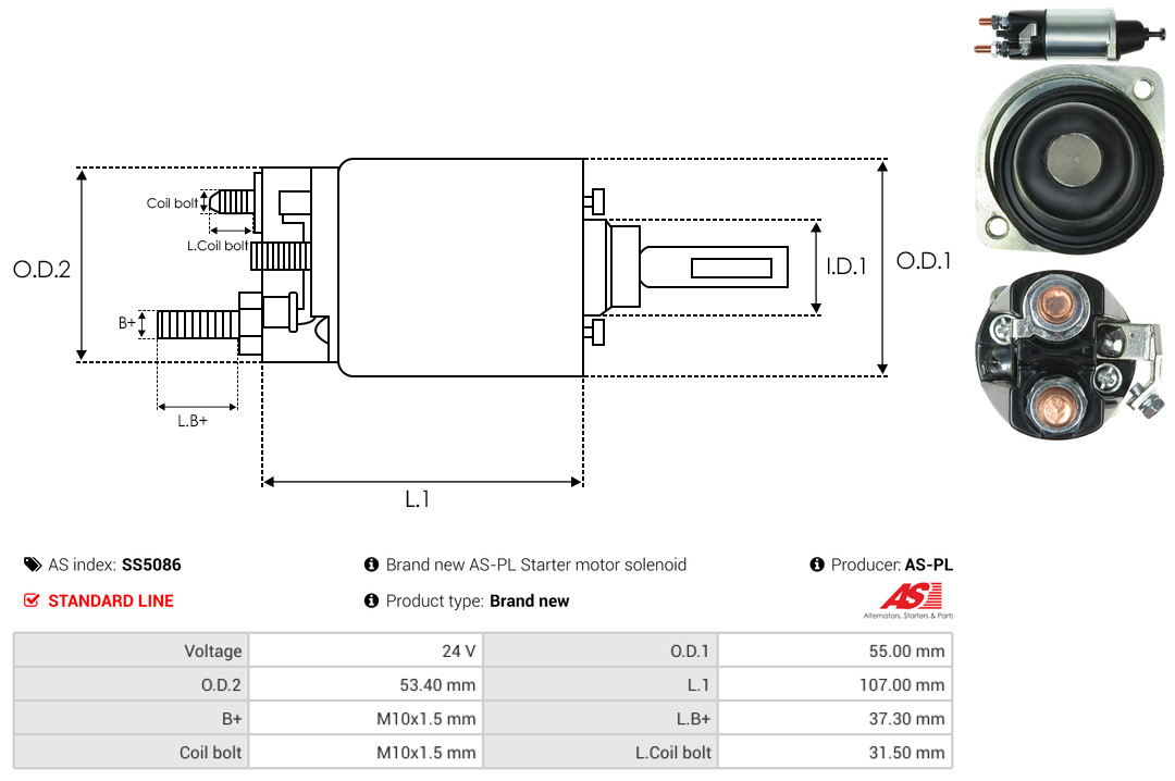 Magnetschalter, Starter - SS5086 AS-PL